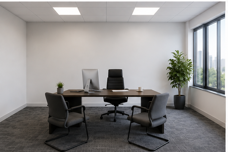 Generic office wall before transformation
